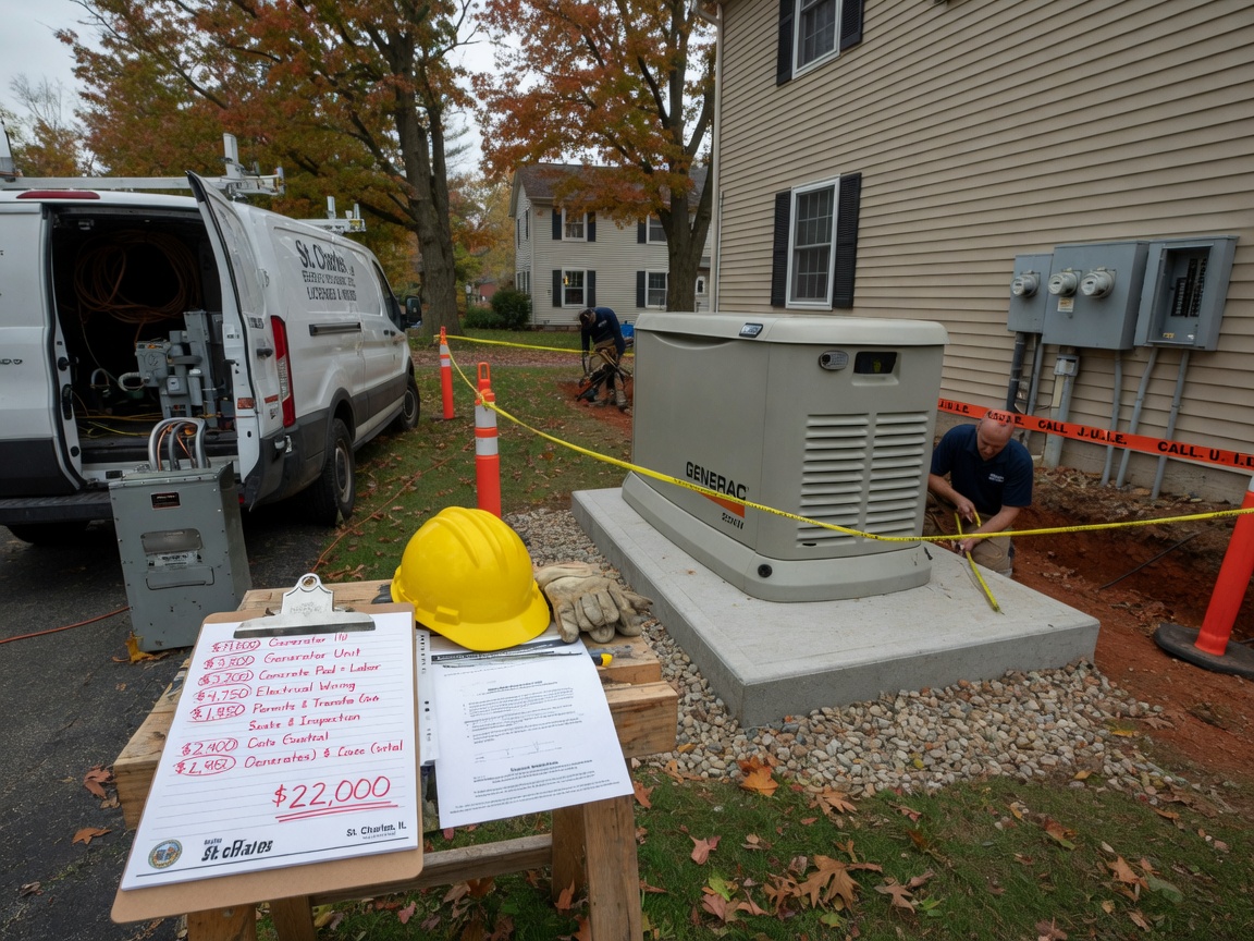 Cost Factors for Whole-Home Generator Installation in St. Charles